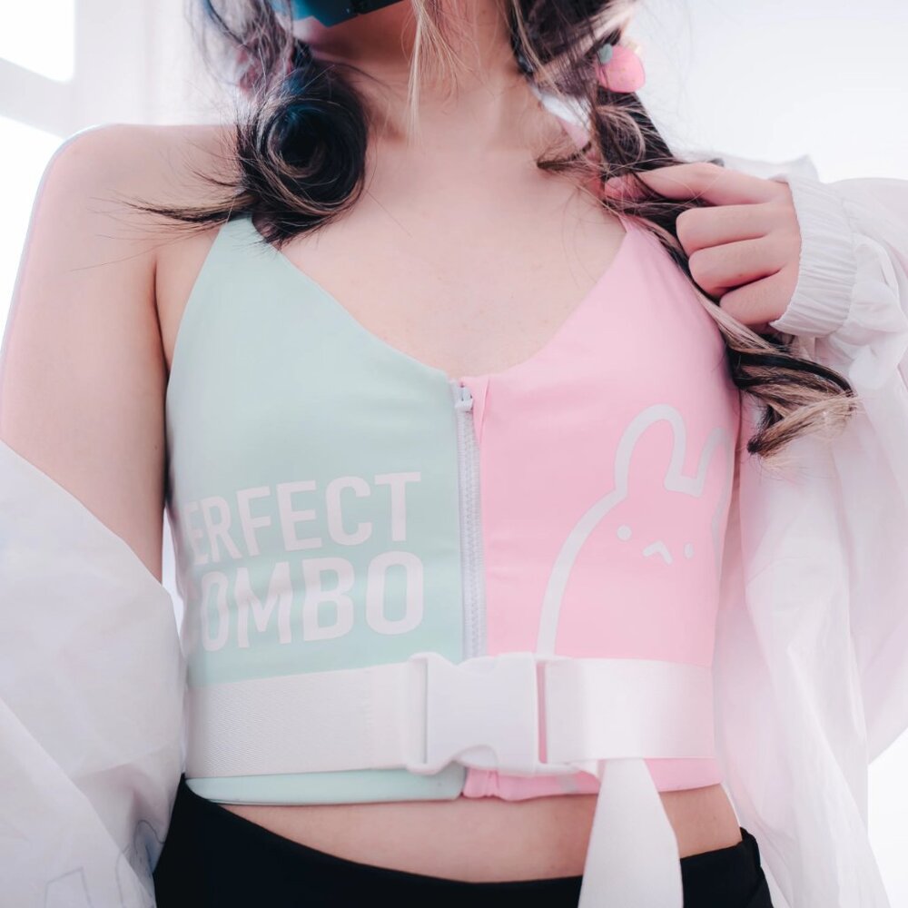 Chirofish Iroiro Revolution Crop Tank Top Zip Cami